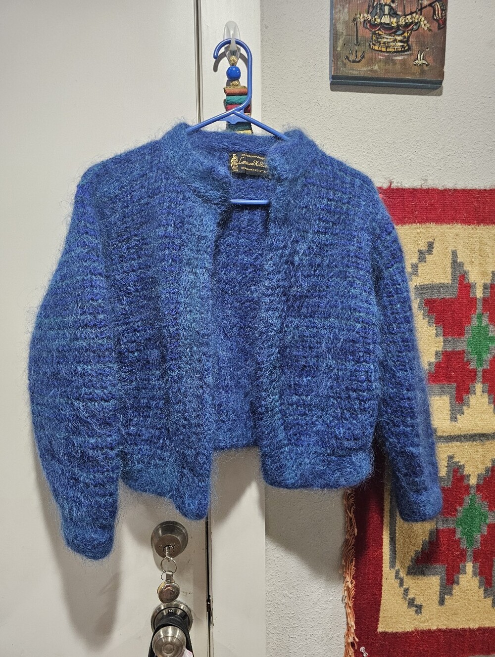 Vintage Scottish Cropped Wool Knit Jacket